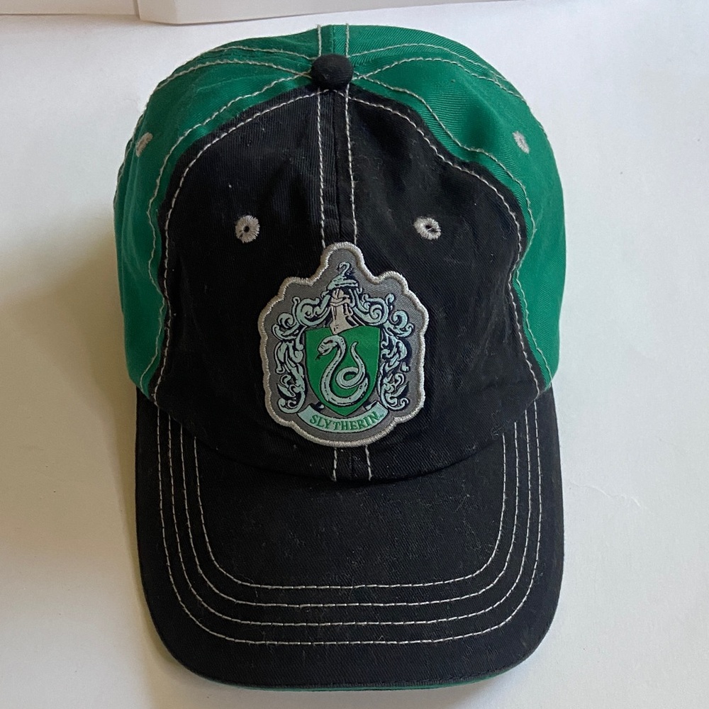 Harry Potter Slytherin Hat Snapback Green Black Adjustable Cap Adult